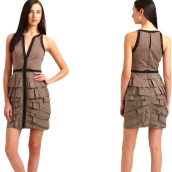 BCBG MAXAZRIA Aaron Grey Dusk Dress Size 6 - Picture 1 of 5
